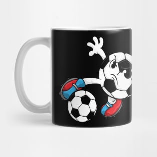 Soccer player with Soccer shoes and Soccer ball Mug